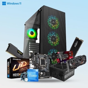  Trading PC Build 4 Display Support |Intel Core i5 12400F | 16GB Ram | 512GB SSD | RX570 8GB Graphics Card |1700 Socket Prebuild CPU Tower Assembled 